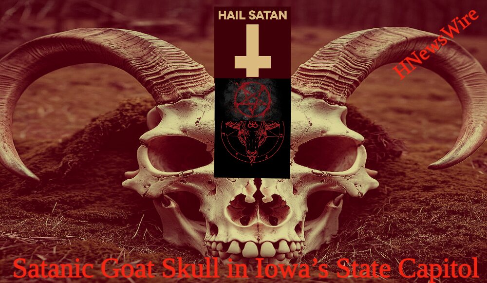 Watchman:What You Should Do! The Display of a Satanic Goat Skull in Iowa’s State Capitol Was Destroyed. Christians Are Tired of This Disturbing Dark Influence Feed Garbage a Christian Military Veteran Has Destroyed the Pentagram-Adorned Satanic Christmas Display That Was Installed in Iowa’s State Capitol Building. The Battle Lines Have Been Firmly Established