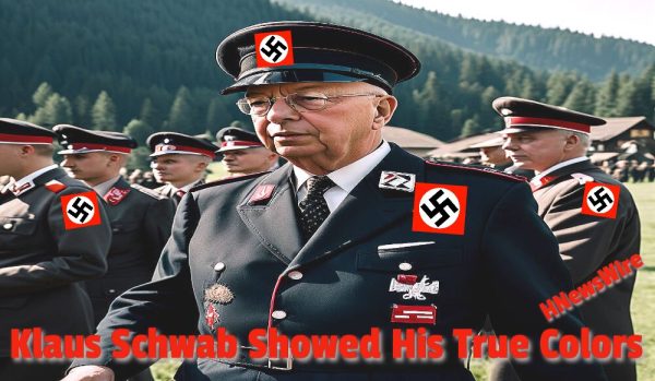 Klaus Schwab showed his true Nazi Uniform with a Swastika(1)
