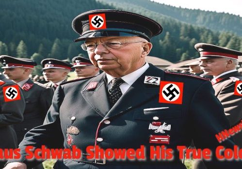 Klaus Schwab showed his true Nazi Uniform with a Swastika(1)